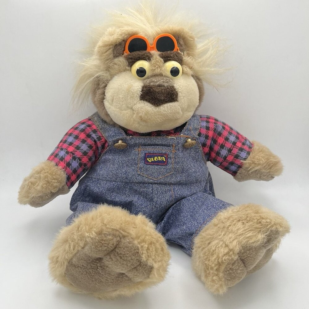 Real Talking' Bubba Talking Plush W/ Overalls Teddy BEAR Tyco 1997 Vintage WORKS